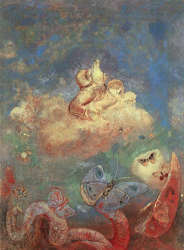 (image for) Handmade oil painting Copy paintings of famous artists Odilon Redon's art Apollo's Chariot